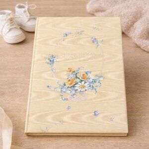 Vintage 1952 Boys Baby Book with Silk Cover Never used cover says All His Life